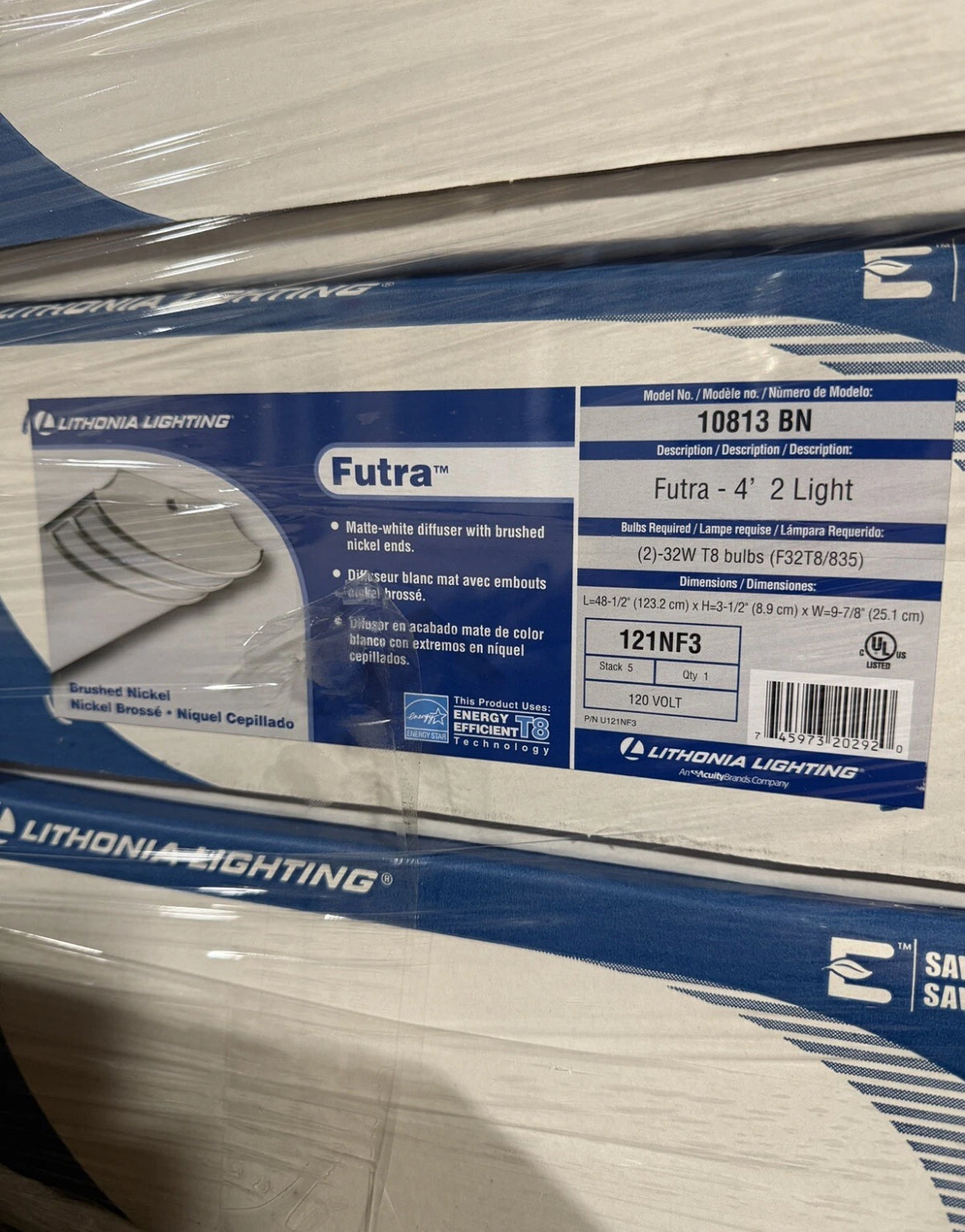 Lithonia Lighting
Futra 2-Light Brushed Nickel Fluorescent Ceiling Light Semi-Flush mount