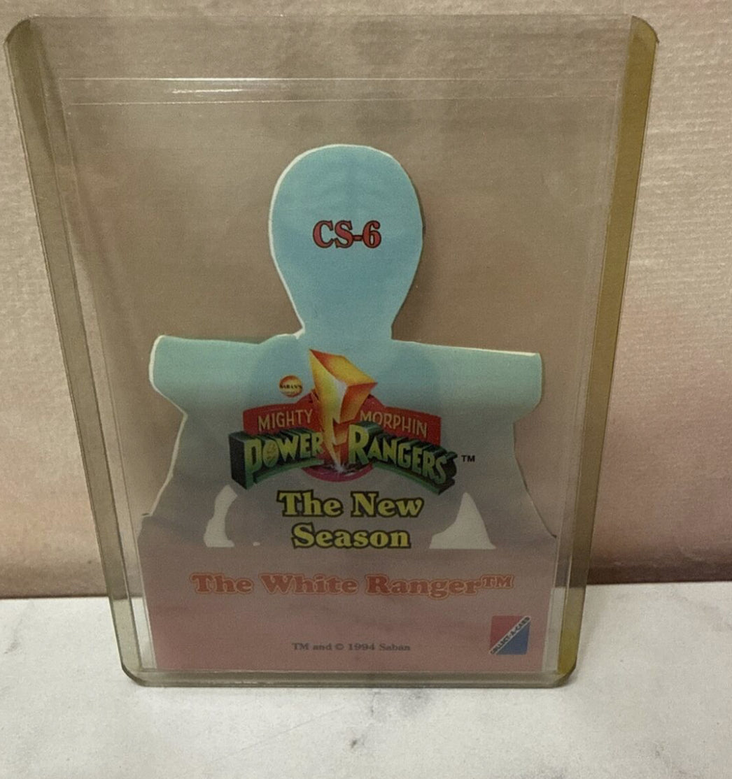 Vintage 1994 collect-a-card ORIGINAL Power Rangers White Ranger CS-6 card RARE