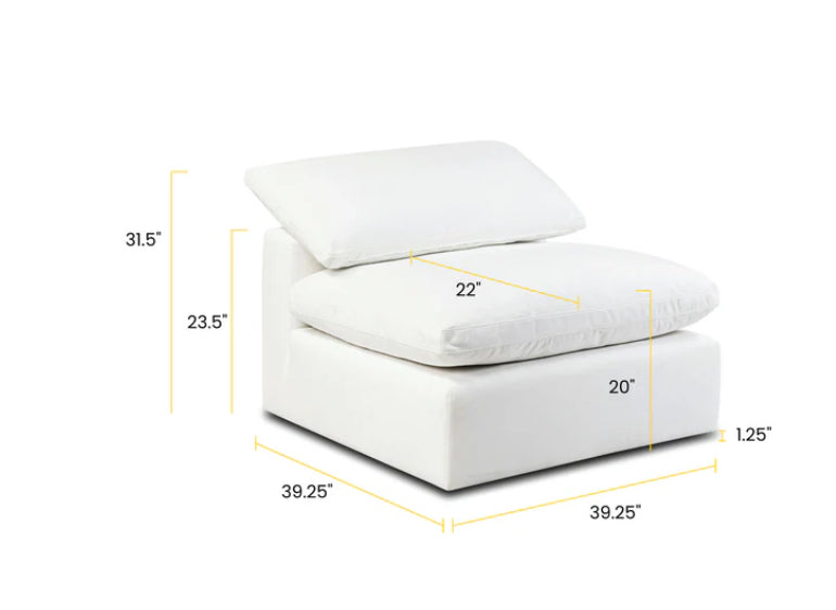Original Modular Cloud Couch x2 Pieces
Aspen Corner-Aspen Armless Chair Brand New in Original Box’s