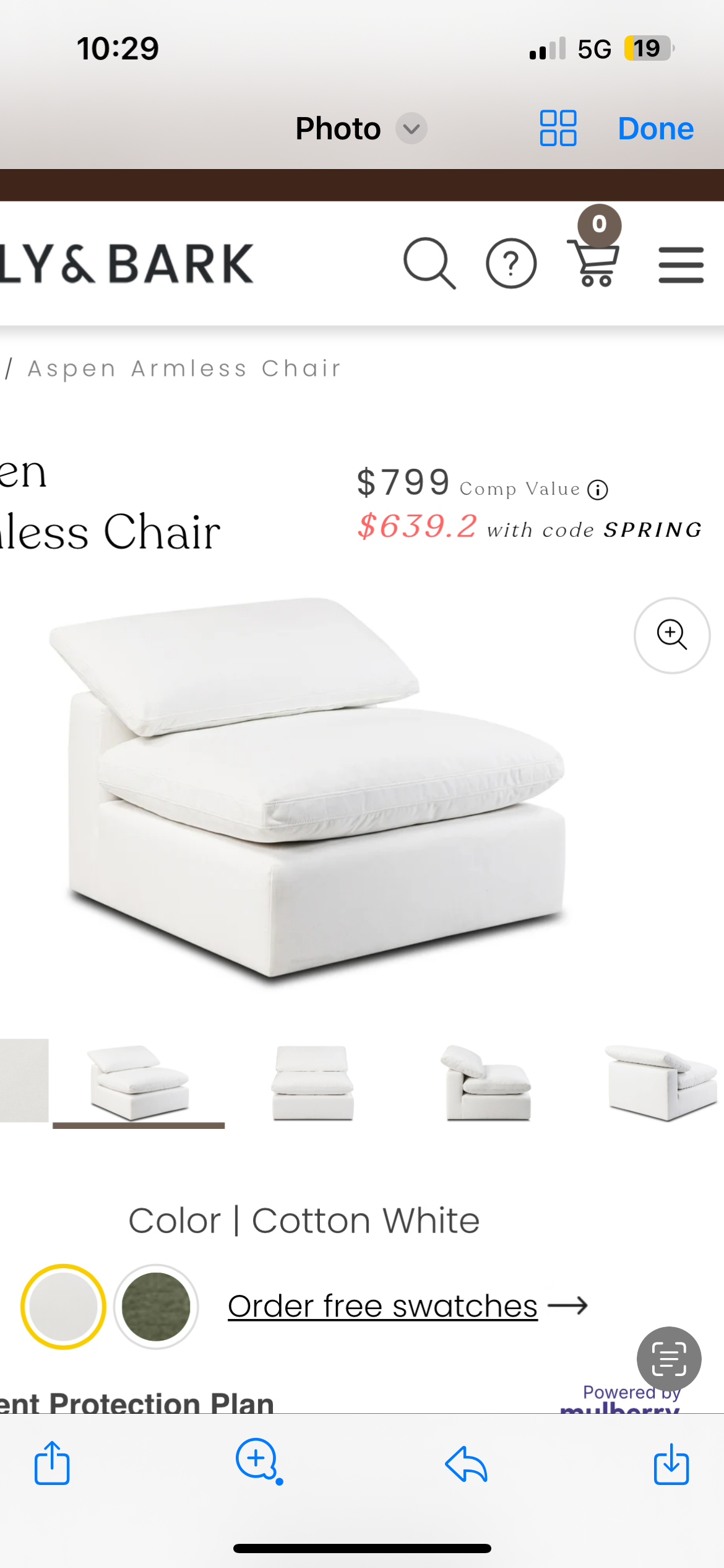 Original Modular Cloud Couch x2 Pieces
Aspen Corner-Aspen Armless Chair Brand New in Original Box’s