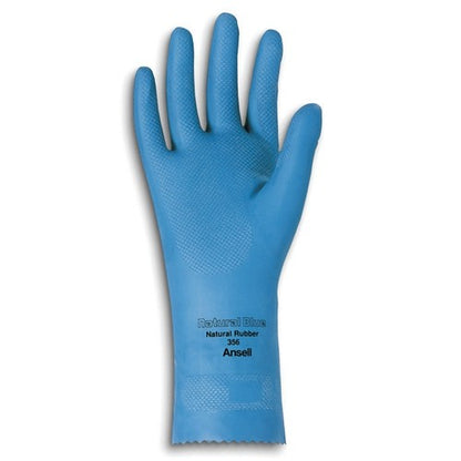 Ansell VersaTouch Latex Gloves-S/7-Blue Unlined Latex Premium Honeycomb Grip