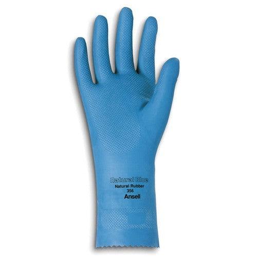 Ansell VersaTouch Latex Gloves-S/7-Blue Unlined Latex Premium Honeycomb Grip