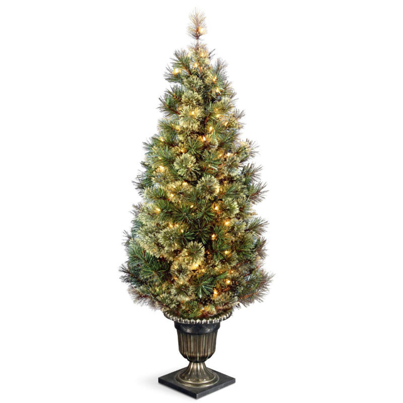 National Tree Company 5' Wispy Willow Grande Entrance Tree with 100 Clear Lights