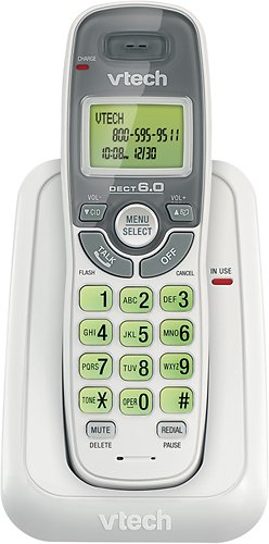 VTech - CS6114 DECT 6.0 Digital Cordless Phone With Caller ID/Call Waiting - White