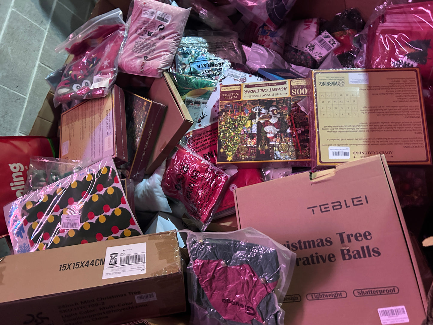 Seasonal-Holiday-Christmas Pallet-Overpacked Gaylord