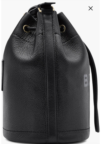 Marc Jacobs The Bucket Leather Bucket Crossbody Bag Black