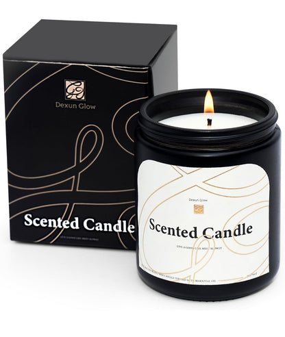 Aromatherapy Candle, Handcrafted with Natural Soy Wax and Essential Oils for Home Scented Appreciation - Romantic Gifts （7OZ bluebell)