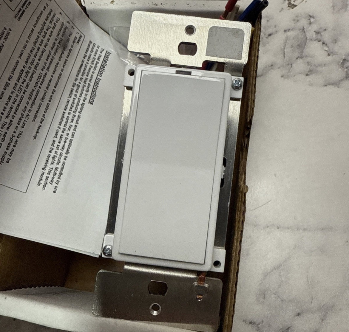 PCS WS-120V-W 0-10V Relay Dimmer Wall Switch, 120V, White