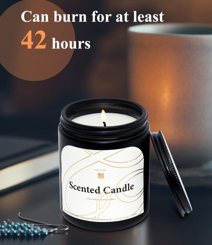 Aromatherapy Candle, Handcrafted with Natural Soy Wax and Essential Oils for Home Scented Appreciation - Romantic Gifts （7OZ bluebell)