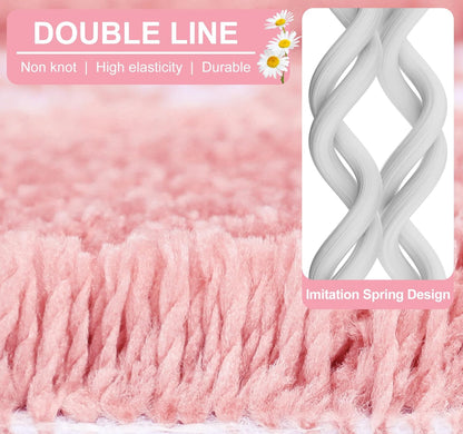 BEQHAUSE Bathroom-Rug-Non-Slip-Bathroom-Mat Soft Bath Mats for Bathroom Floor Absorbent Bath Mat Washable Pink Bathroom Rugs Embroidered Flowery Bath Rugs 24"X36"