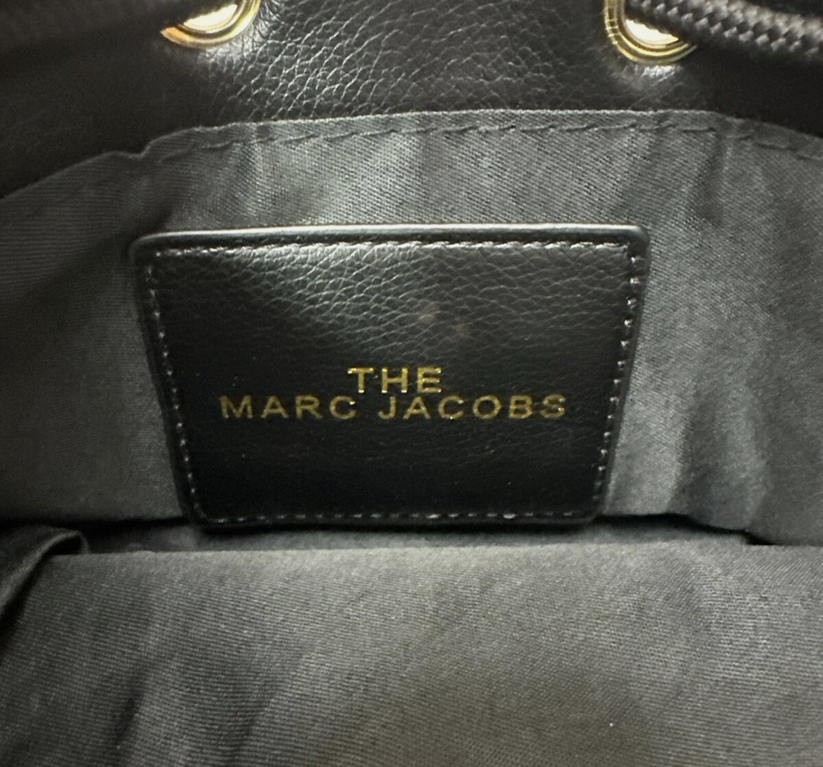 Marc Jacobs The Bucket Leather Bucket Crossbody Bag Black