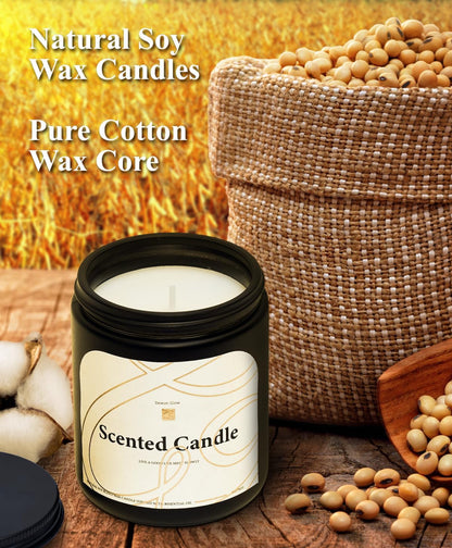 Aromatherapy Candle, Handcrafted with Natural Soy Wax and Essential Oils for Home Scented Appreciation - Romantic Gifts （7OZ bluebell)