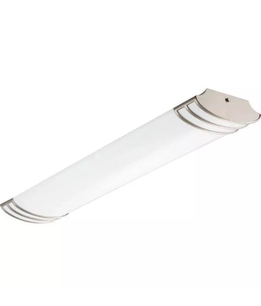 Lithonia Lighting
Futra 2-Light Brushed Nickel Fluorescent Ceiling Light Semi-Flush mount