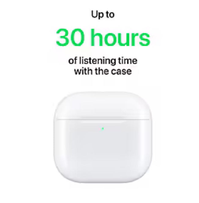 Apple AirPods 4 Wireless Ambient Sound Earbuds with USB-C Charging Case, 4th Generation, Bluetooth, White (MXP63LL/A)