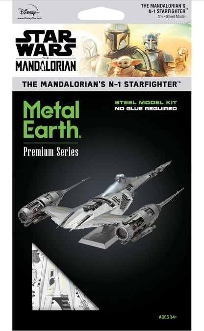 Metal Earth Premium Series Star Wars Mandalorian N-1 Starfighter 3D Metal Model Kit Fascinations