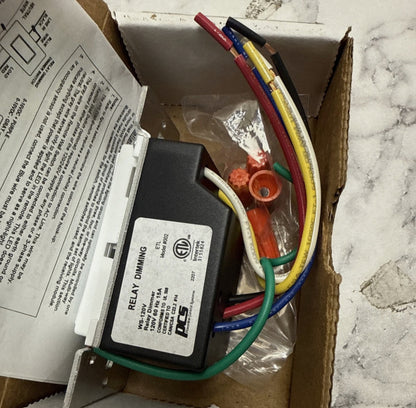 PCS WS-120V-W 0-10V Relay Dimmer Wall Switch, 120V, White