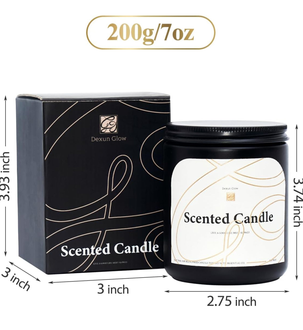 Aromatherapy Candle, Handcrafted with Natural Soy Wax and Essential Oils for Home Scented Appreciation - Romantic Gifts （7OZ bluebell)