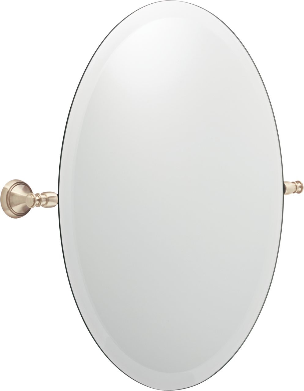 Safford 23" x 23" Round Tilt Bathroom Mirror, Satin Nickel